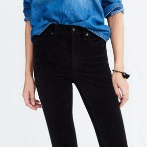 Madewell 9" High-rise Skinny Jeans in Black Velvet sz 29